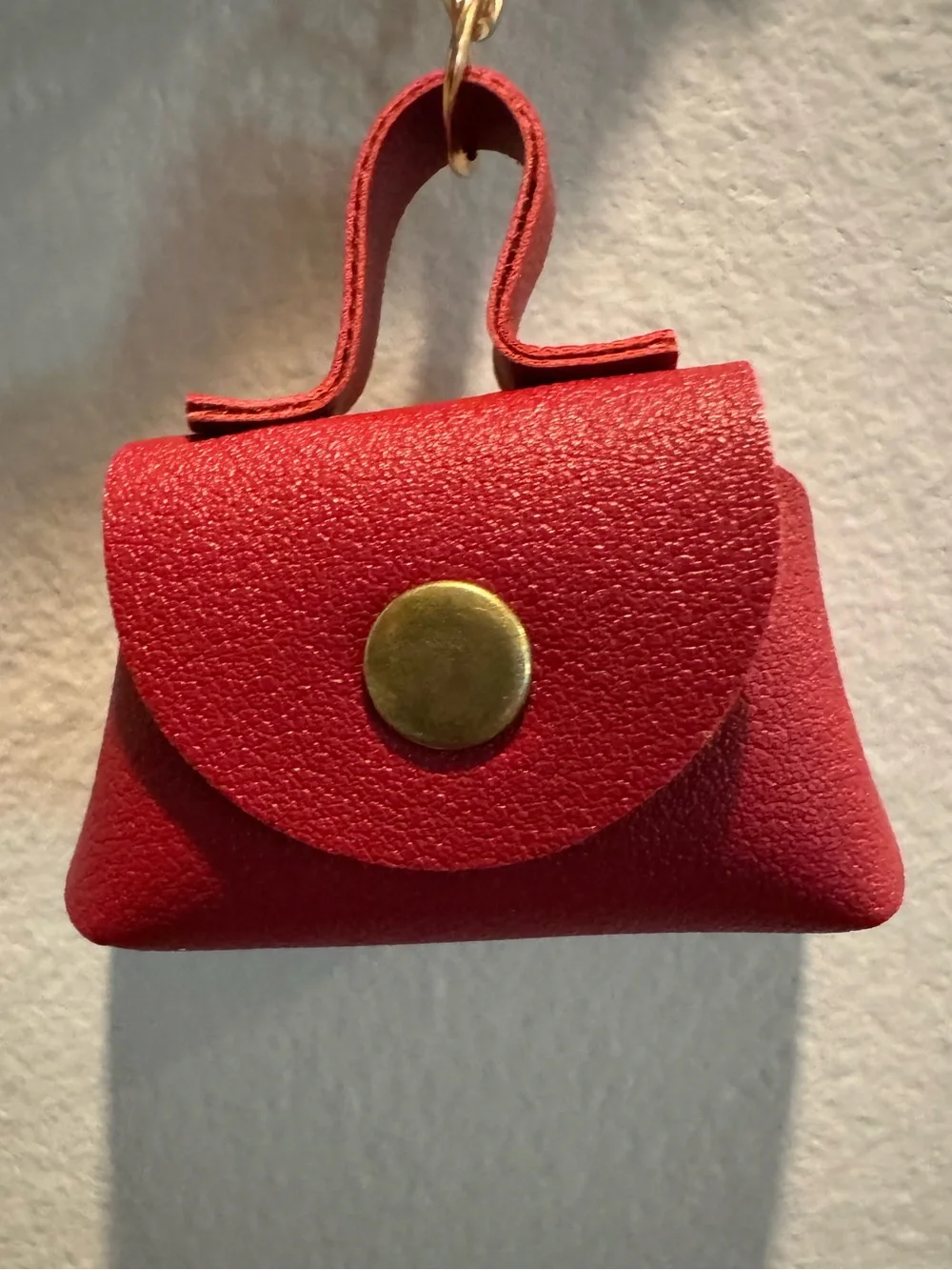 Gold Hardware Red Mini Purse Keychain or Bag charm
